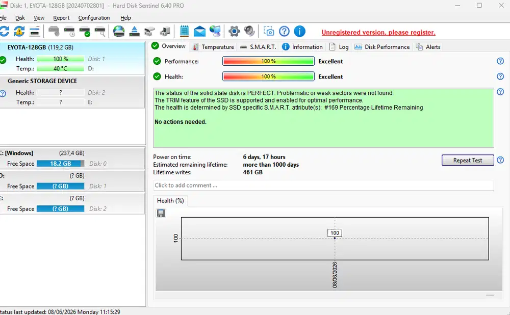 SSD EYOTA 128GB SATA III 2.5 6GB/S