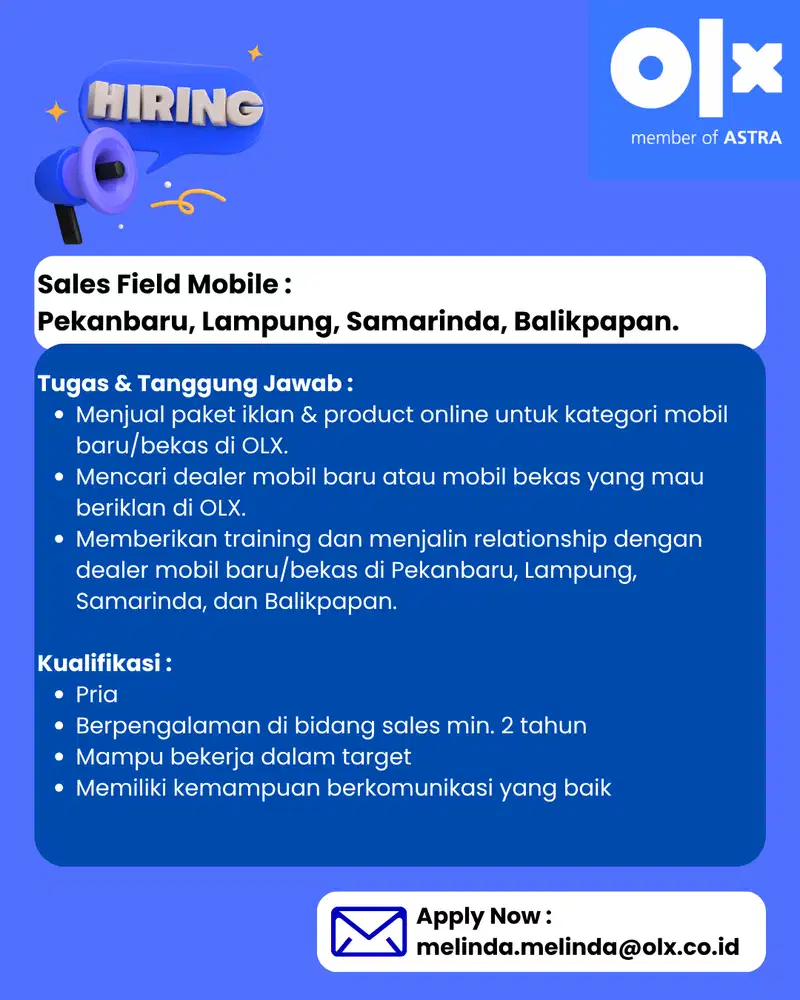 Lowongan Kerja Sales Mobile