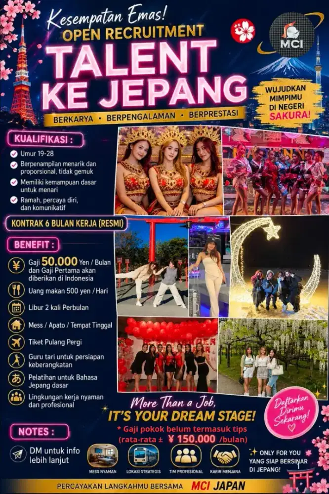 Lowongan talent buat penari tradisional ke jepang