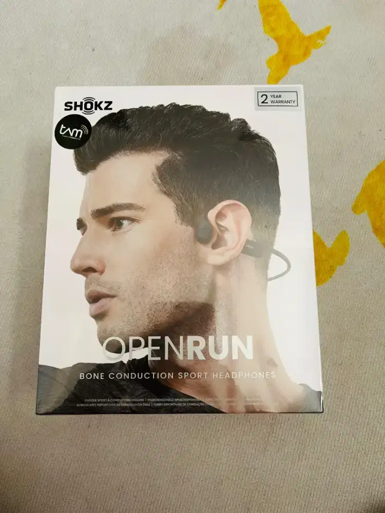 SHOZK BONE CONDUCTION OPENRUN - BLACK -GARANSI TAM