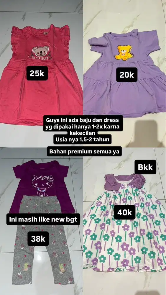 Baju, dress new n preloved