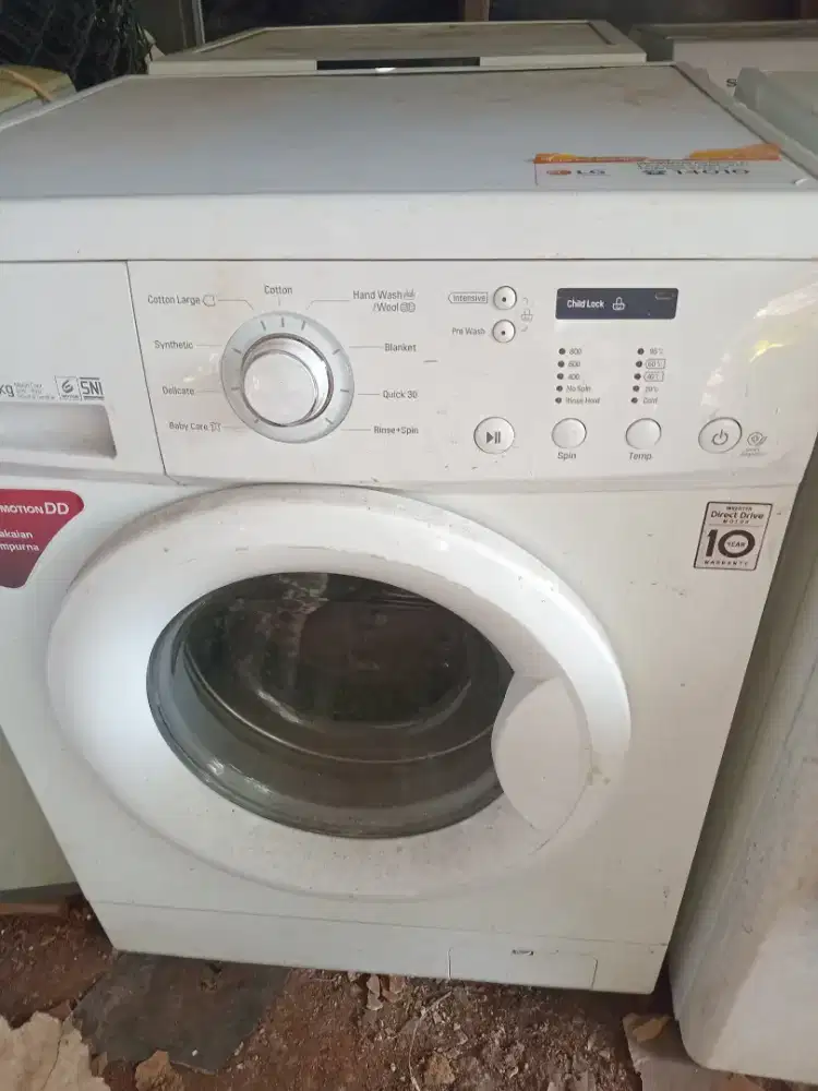 Mesin cuci front loading LG 8kg,normal ori siap pakai