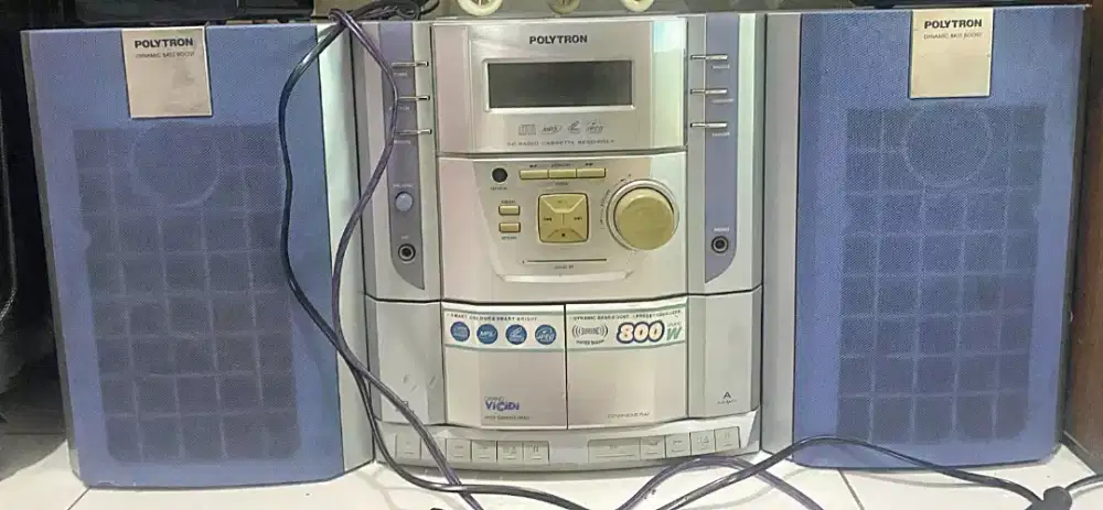RADIO COMPO POLYTRON MP3/RADIO/AUX/CD NORMAL SUARA TRIBLE BASS MANTAP