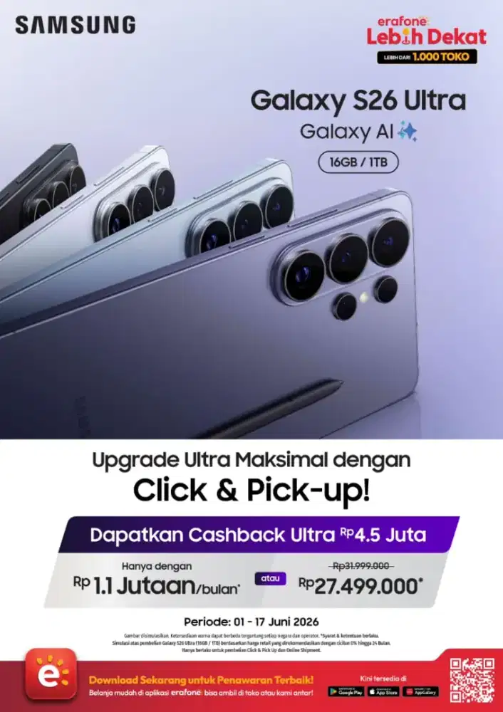 SAMSUNG GALAXY NEW S26 SERIES BENEFIT 5JUTAAN