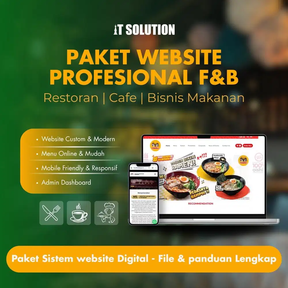 Pembuatan Website Sistem Pemesanan Resto Online Modern