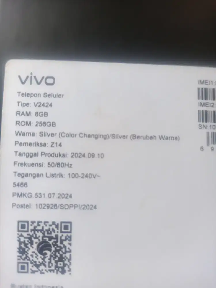Vivo v40lite seperti gambar