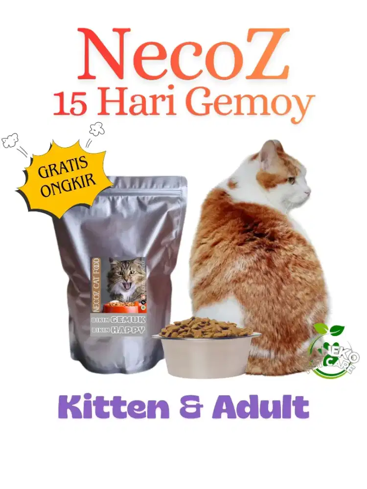 Makanan Penggemuk Kucing Necoz Cat Fatter 1kg  - COD Bekasi