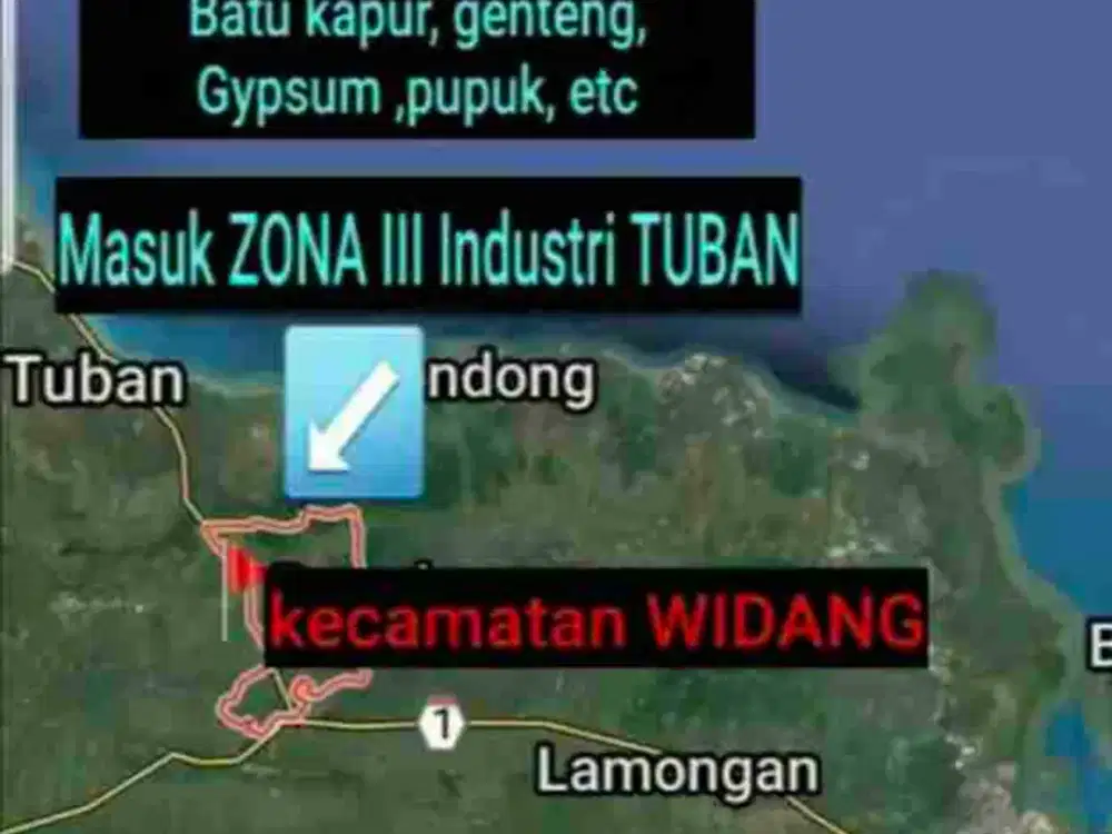 Tanah 4Ha Industri Tuban