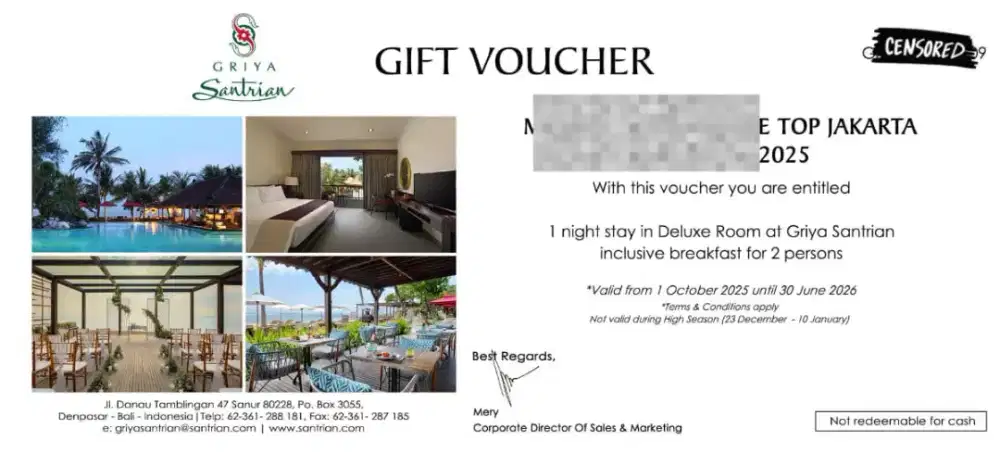 Voucher Hotel Griya Santrian Bali untuk Juni