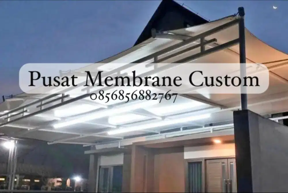Pasang canopy membrane stan