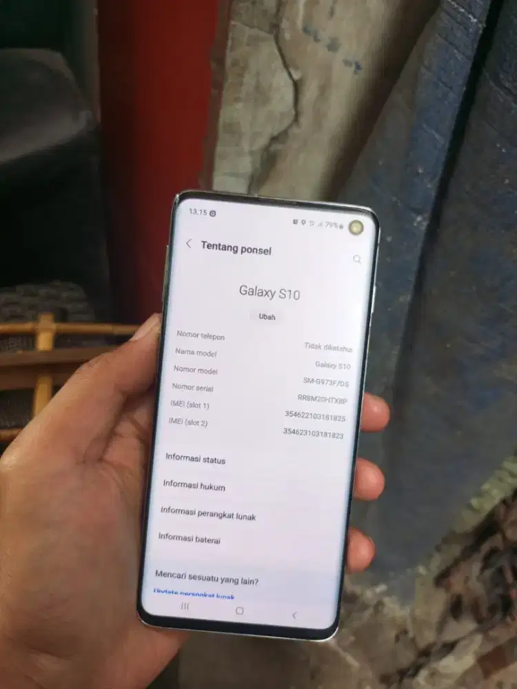 Samsung S10 resmi sein 8/128 no minus