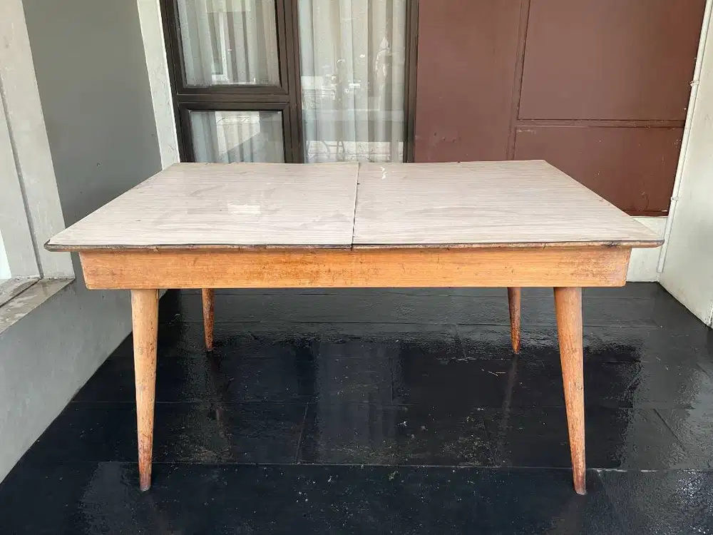 Meja Kayu Jati bisa di Extend