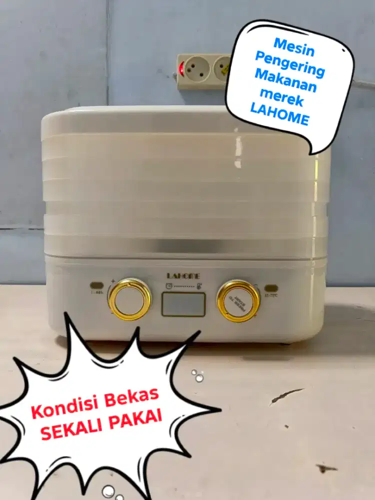 LAHOME Alat pengering (Dehydrator) makanan. Kondisi Bekas SEKALI PAKAI