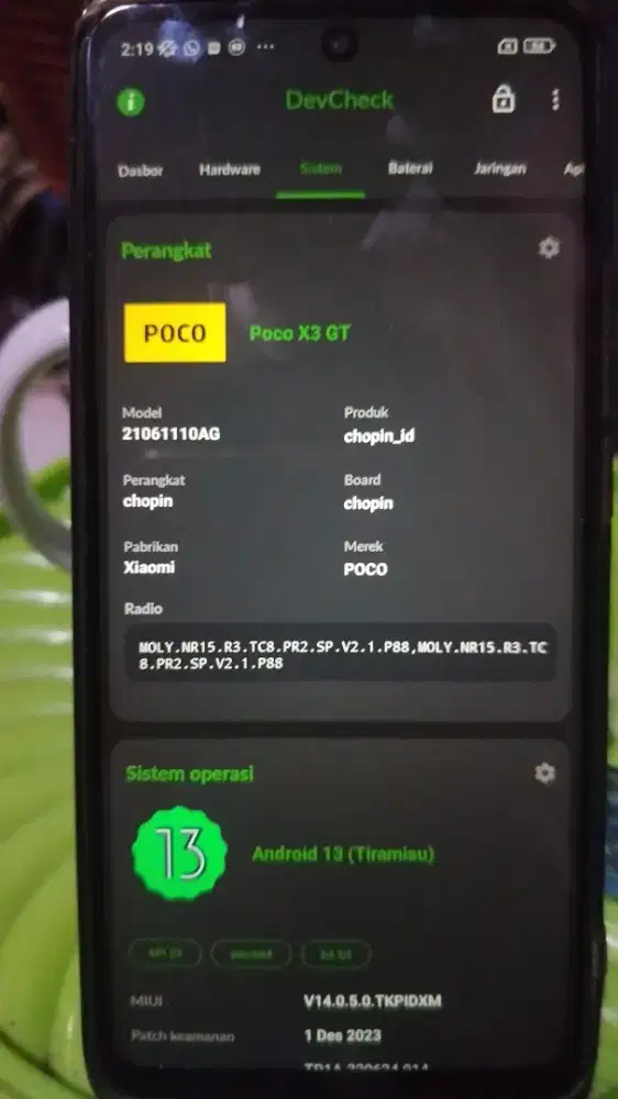 Poco X3 GT 8/256 normal siap pakai