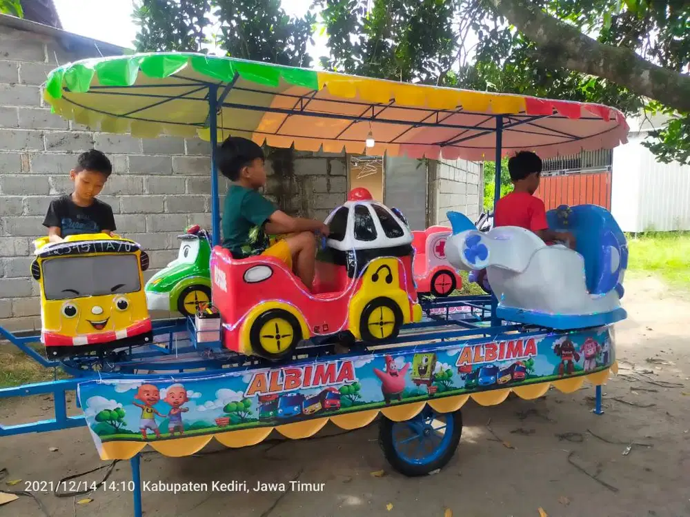 Kereta Panggung Robocar Tayo isi 6 free lampu LED, audio, sirine, siap