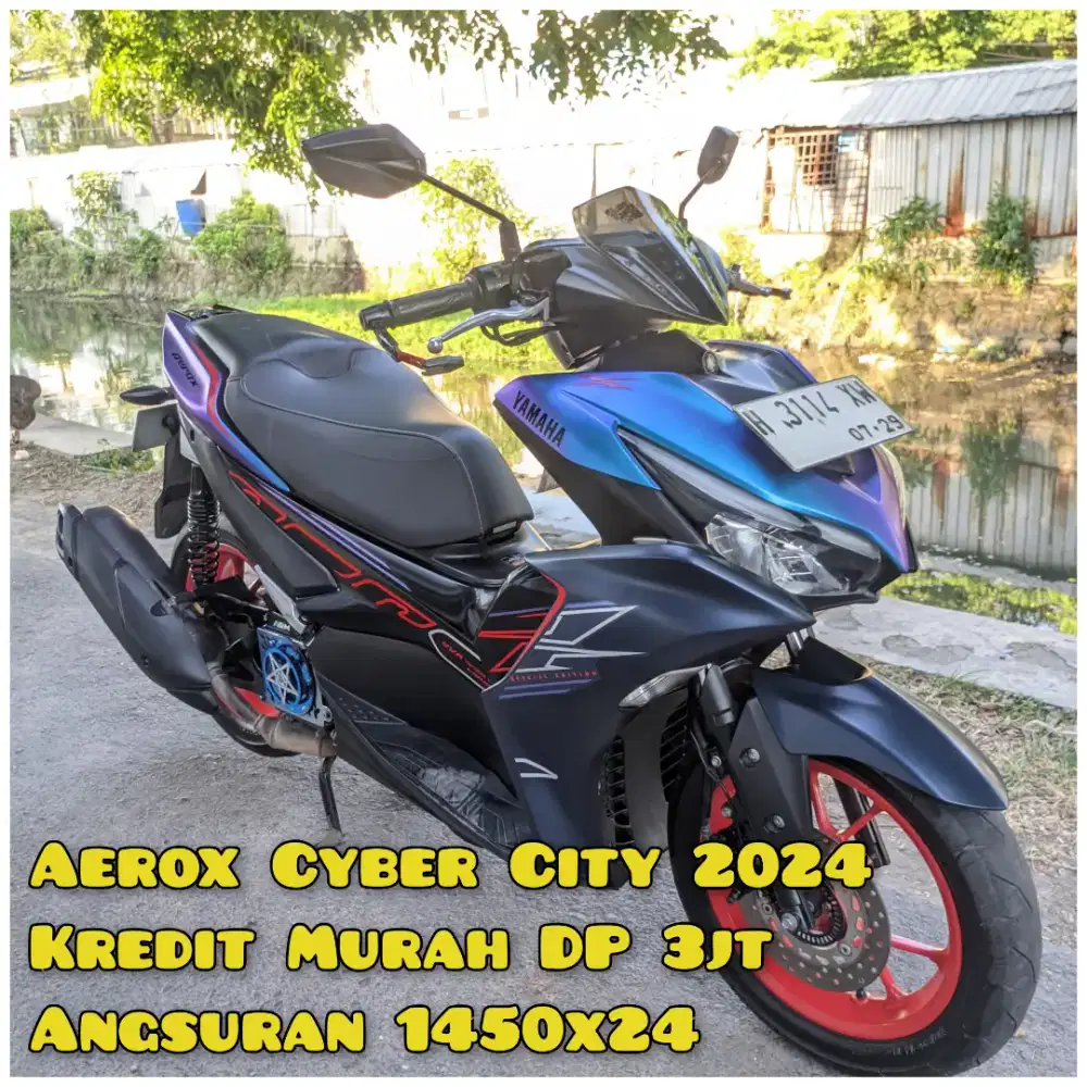 Aerox 2024 Biru Cyber City km20rban