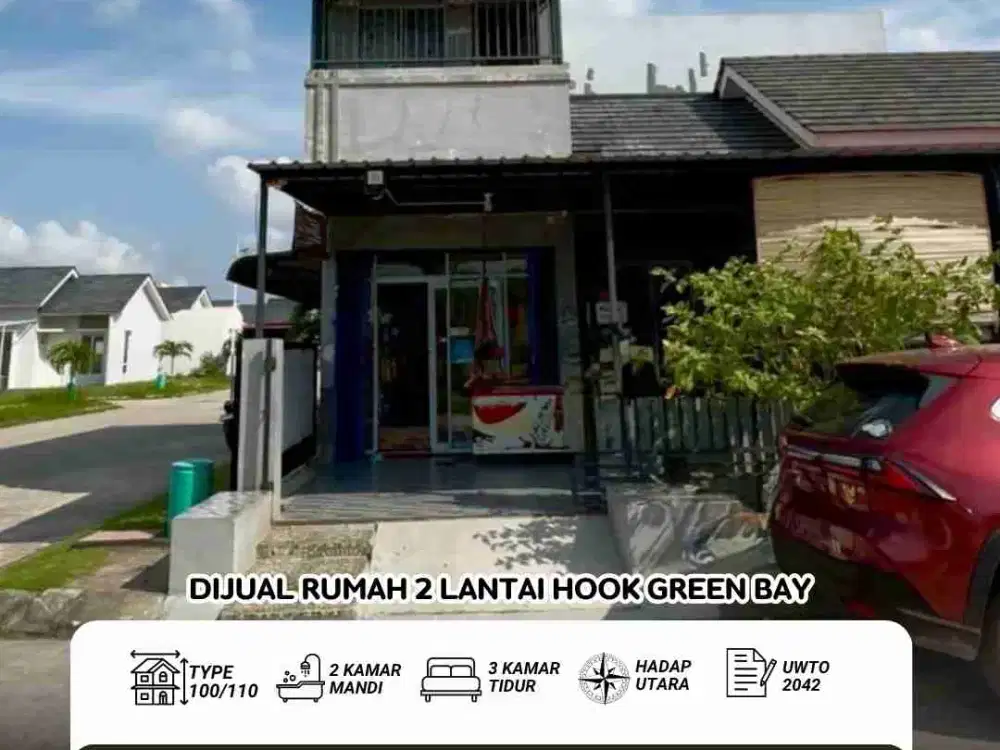 Dijual cepat rumah 2 lantai hook Green bay tiban