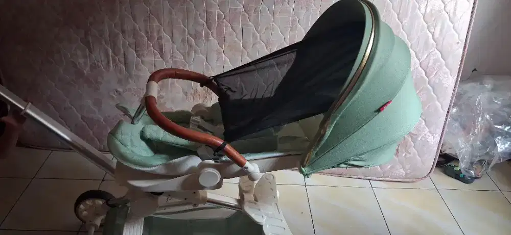 Stroller 3in1 warna hijau muda masih baru