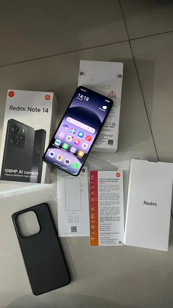 Redmi Note 14 8/256GB Midnight Black - Mulus Like Ne!