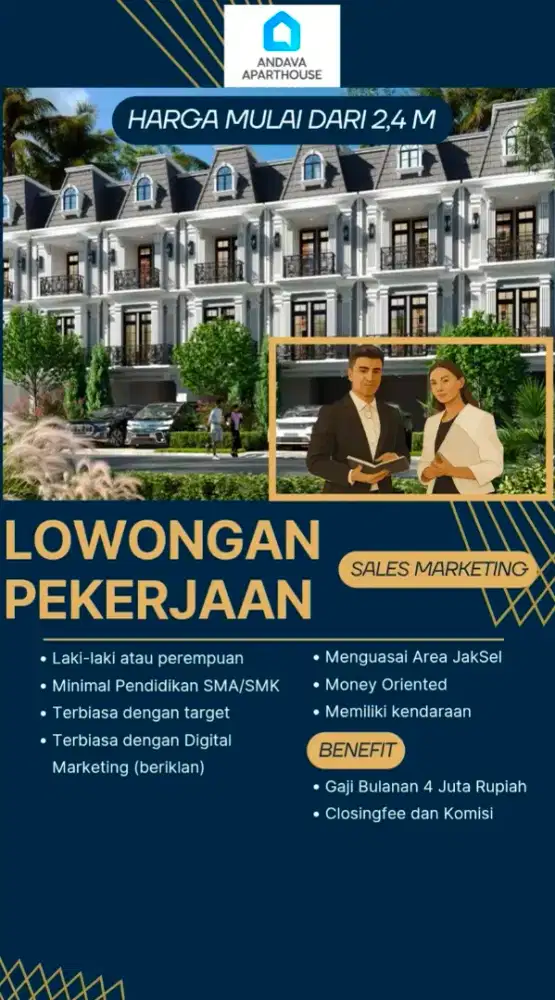 Dibutuhkan segera sales marketing