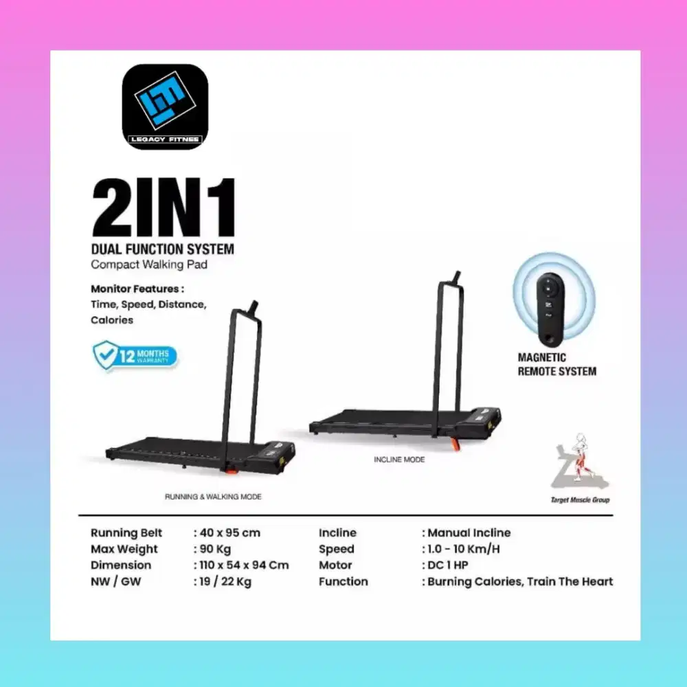 Walkingpad elektrik FP-21 alat olahraga HGR-727