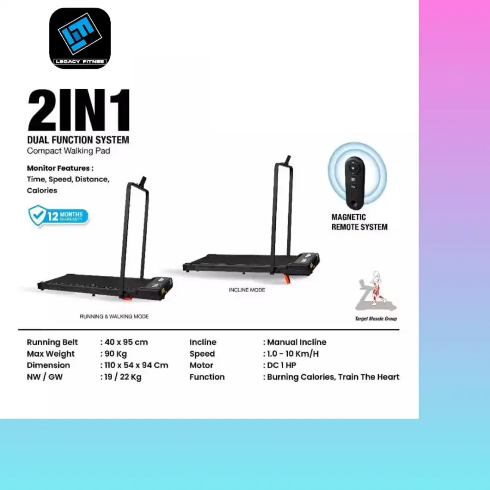 Walkingpad elektrik FP-21 alat olahraga HGR-727