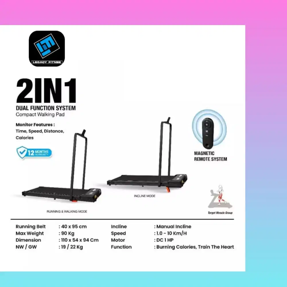 Walkingpad elektrik FP-21 alat olahraga HGR-727