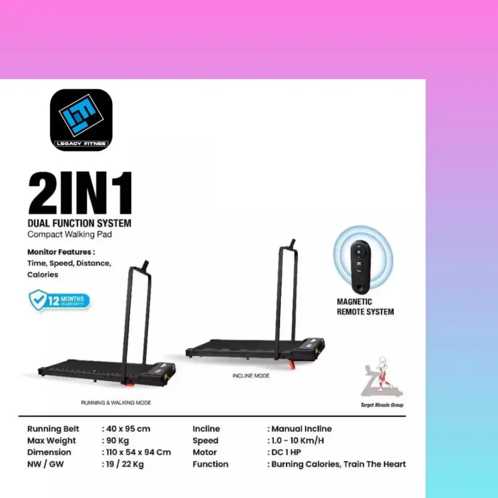 Walkingpad elektrik FP-21 alat olahraga HGR-727