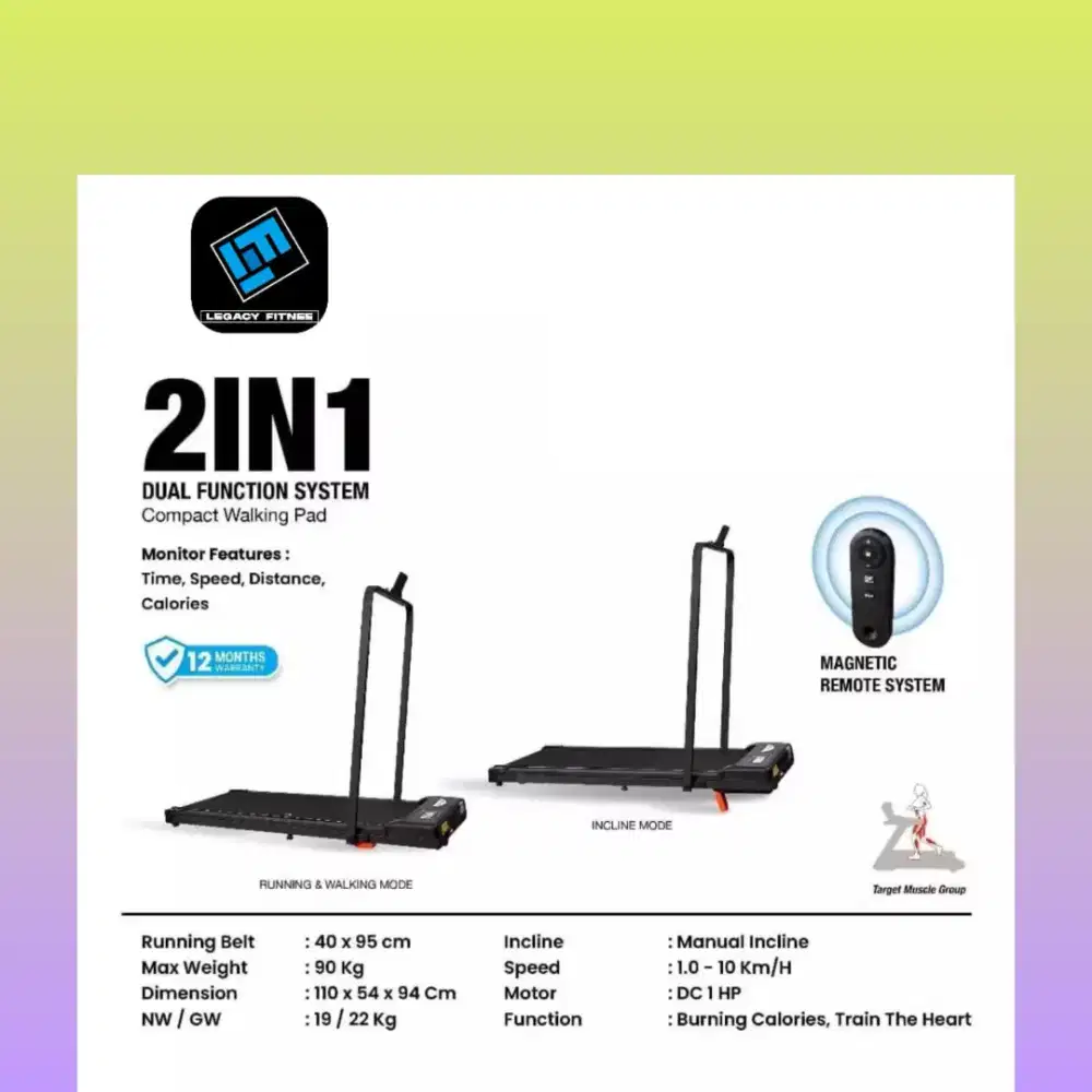 Walkingpad elektrik FP-21 alat olahraga HGR-727