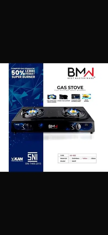 Ready Stock Kompor 2 tungku merek BMW
