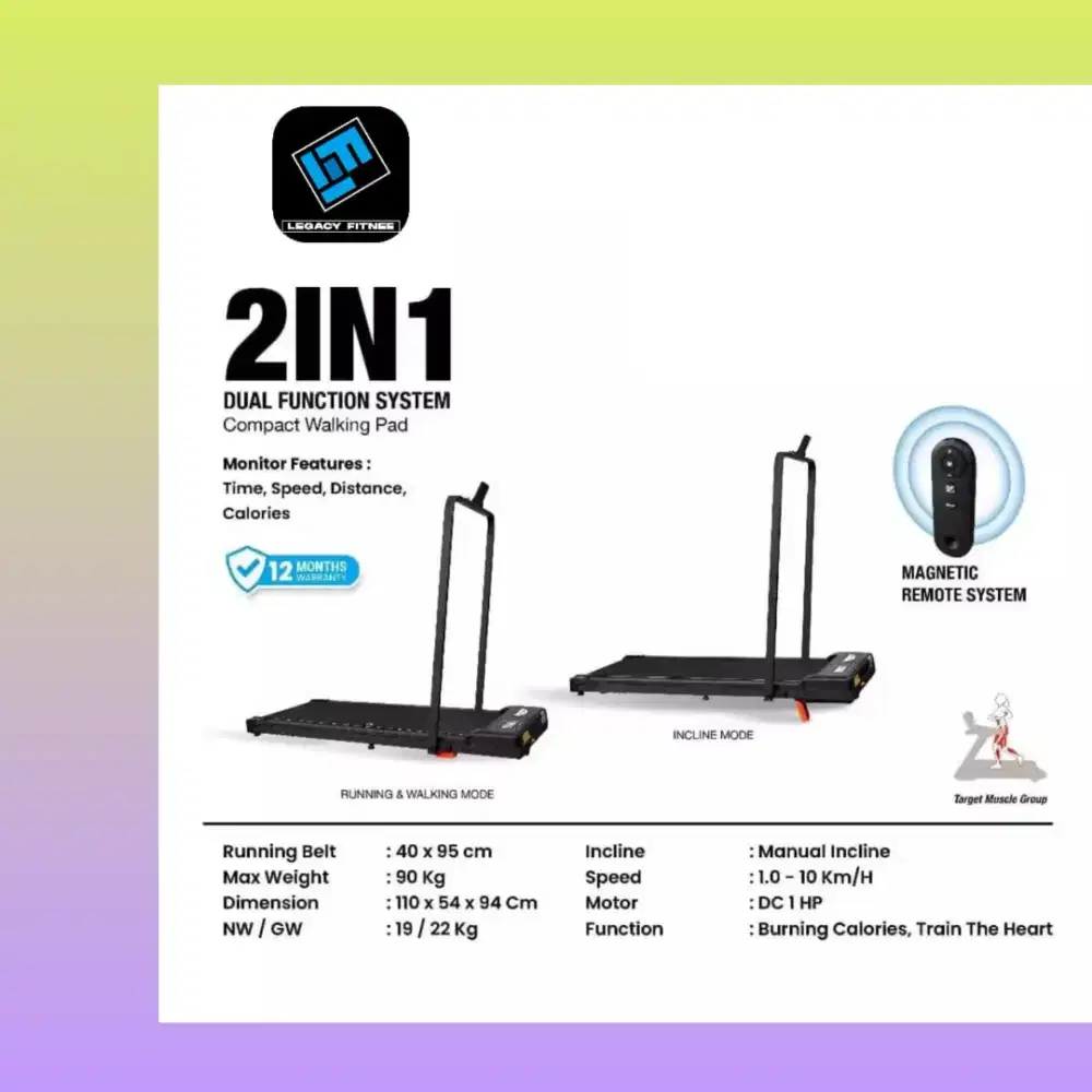 Walkingpad elektrik FP-21 alat olahraga HGR-727