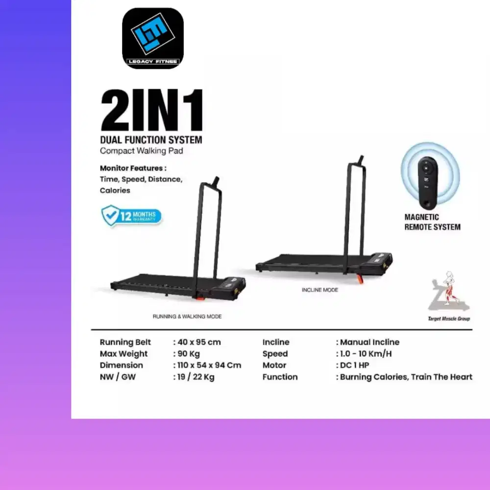 Walkingpad elektrik FP-21 alat olahraga HGR-727