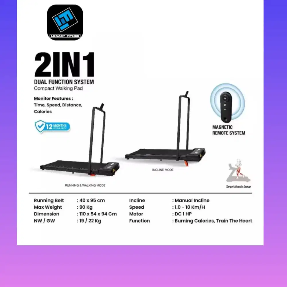 Walkingpad elektrik FP-21 alat olahraga HGR-727