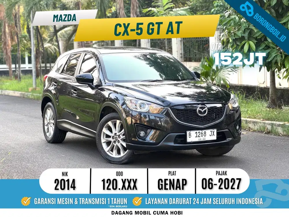 SIAP PAKAI! MAZDA CX5 GT (GRAND TOURING) AT 2014 JET BLACK MICA