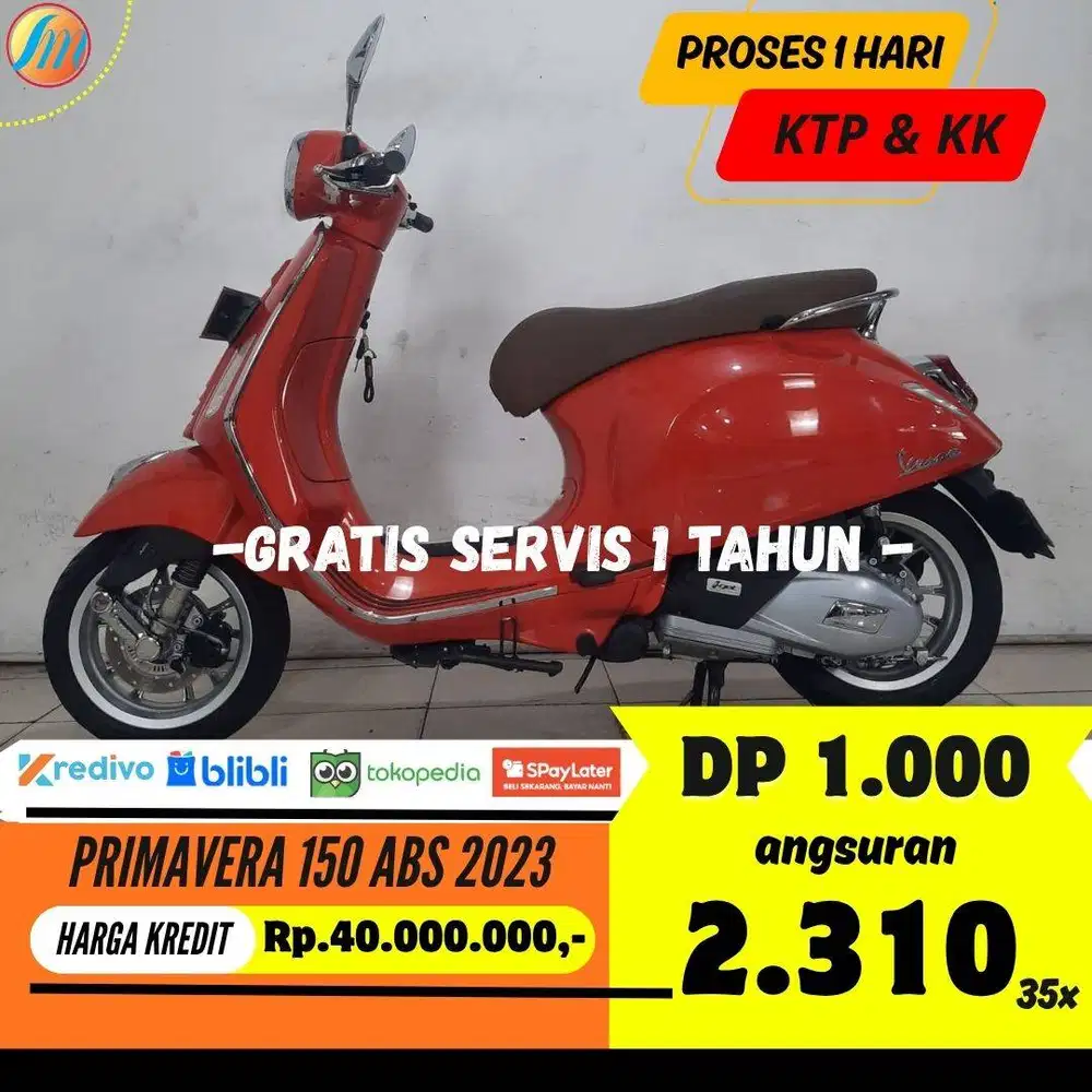 PIAGGIO PRIMAVERA 150 ABS 2023 KREDIT DP 1JUTA ANGSURAN TERJANGKAU