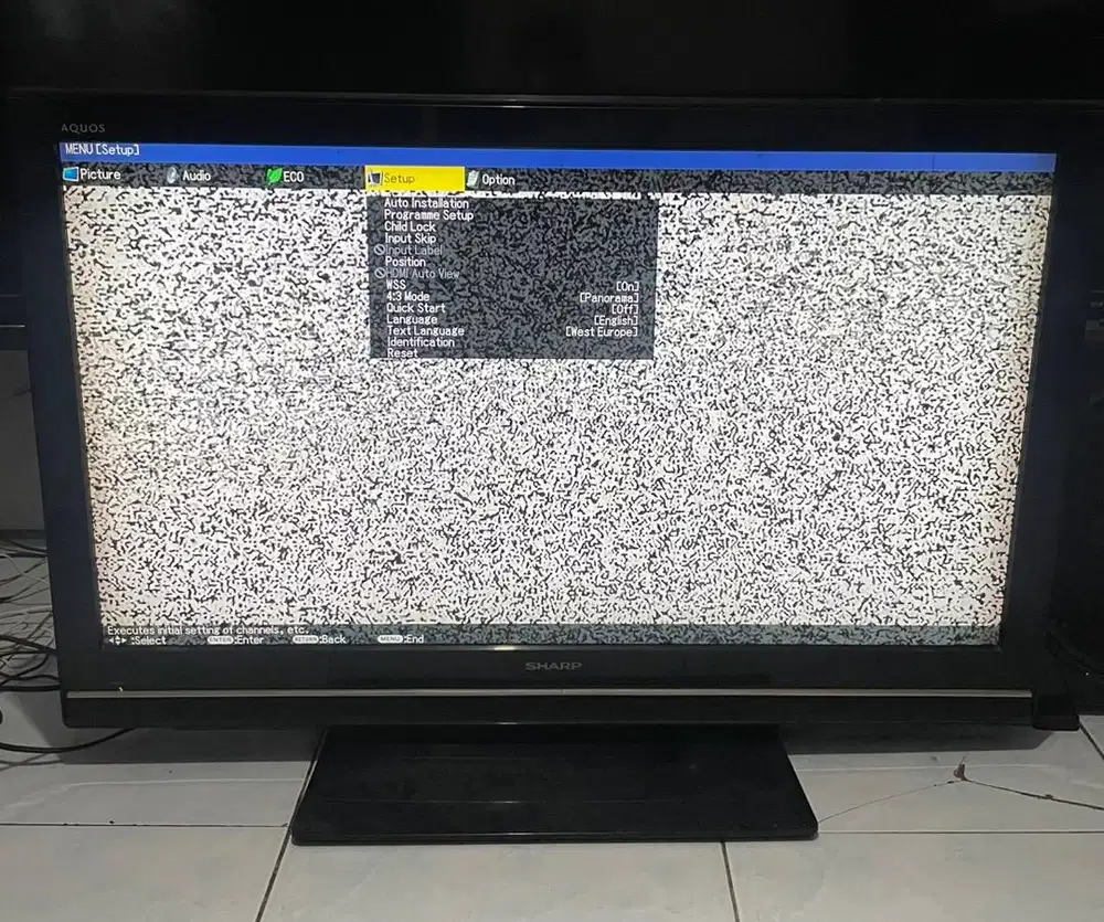 Lcd sharp 40 in normal , minus garis sehelay rambut tidak ngaruh