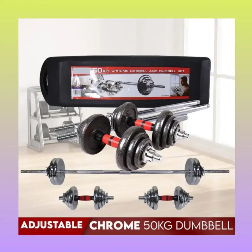 Dumble set 50kg full metal alat kebugaran HDX-925