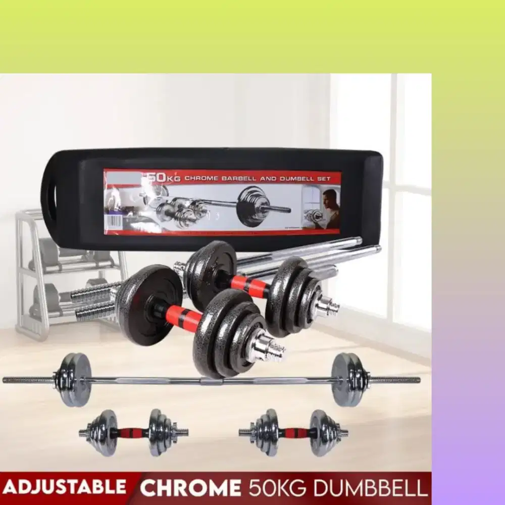 Dumble set 50kg full metal alat kebugaran HDX-925