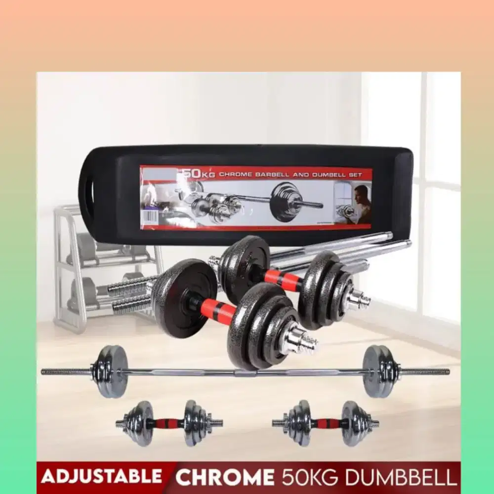 Dumble set 50kg full metal alat kebugaran HDX-925