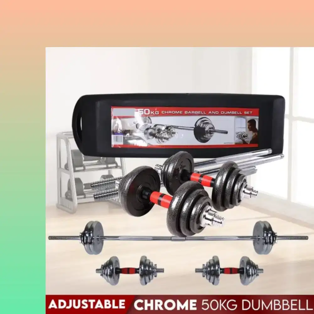 Dumble set 50kg full metal alat kebugaran HDX-925