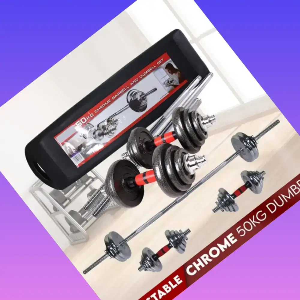 Dumble set 50kg full metal alat kebugaran HDX-925