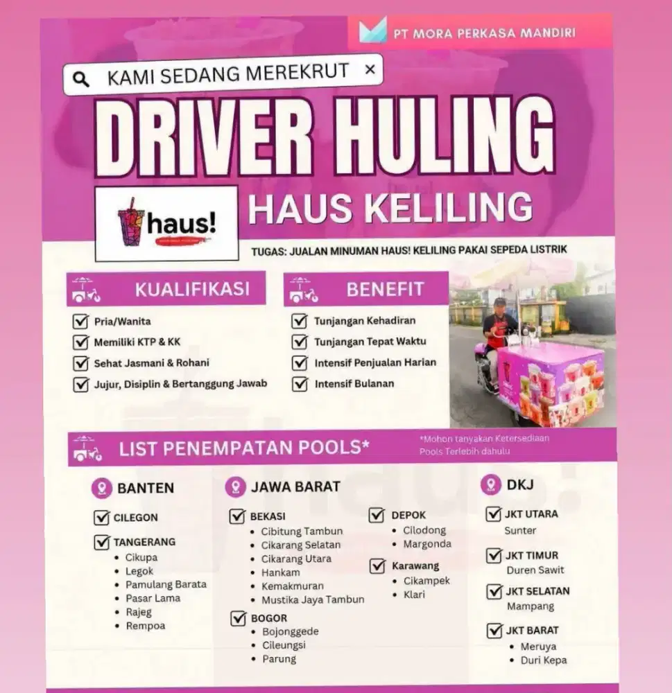 LOWONGAN DRIVER HAUS MOBILE