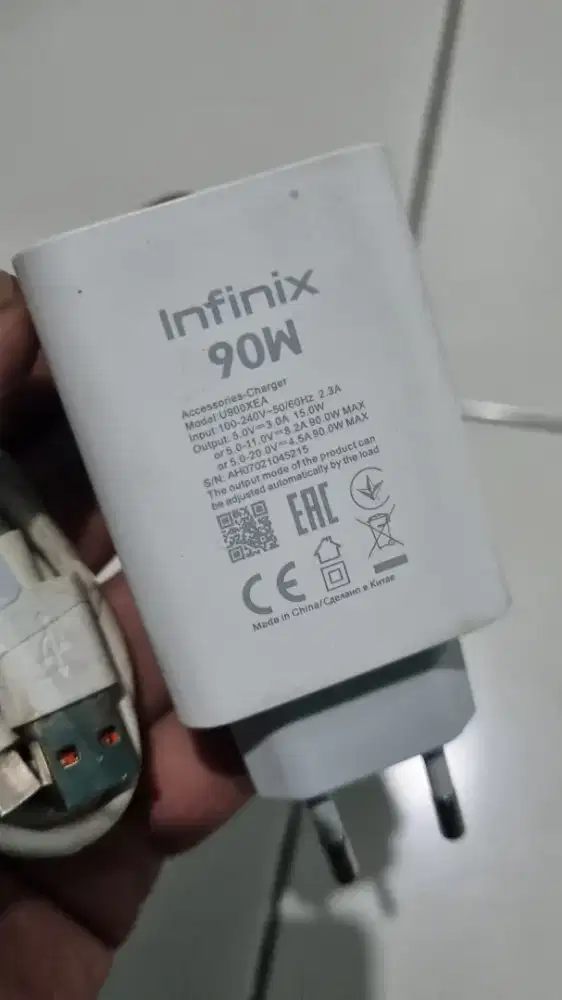 Flash charger infinix 90 watt original cabutan/bawaan hape