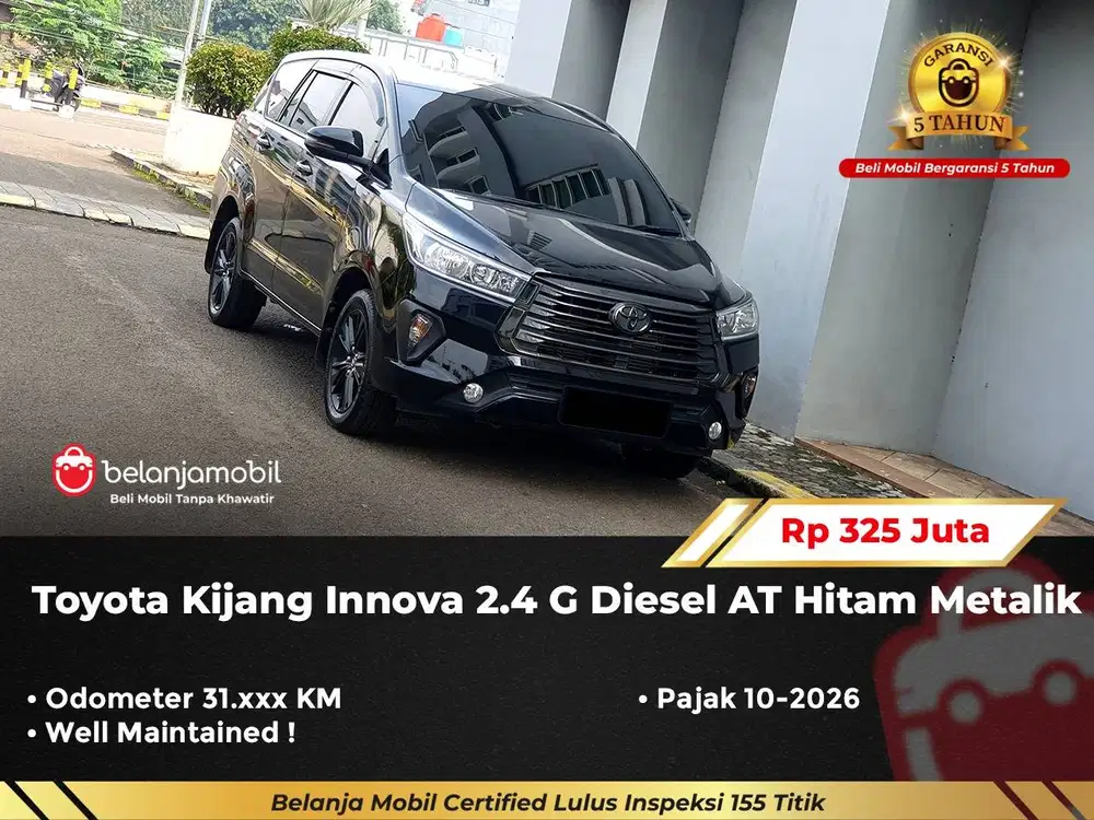 [ GARANSI 5TH ] Toyota Kijang Innova Reborn 2.4 G Diesel AT 2023/2024