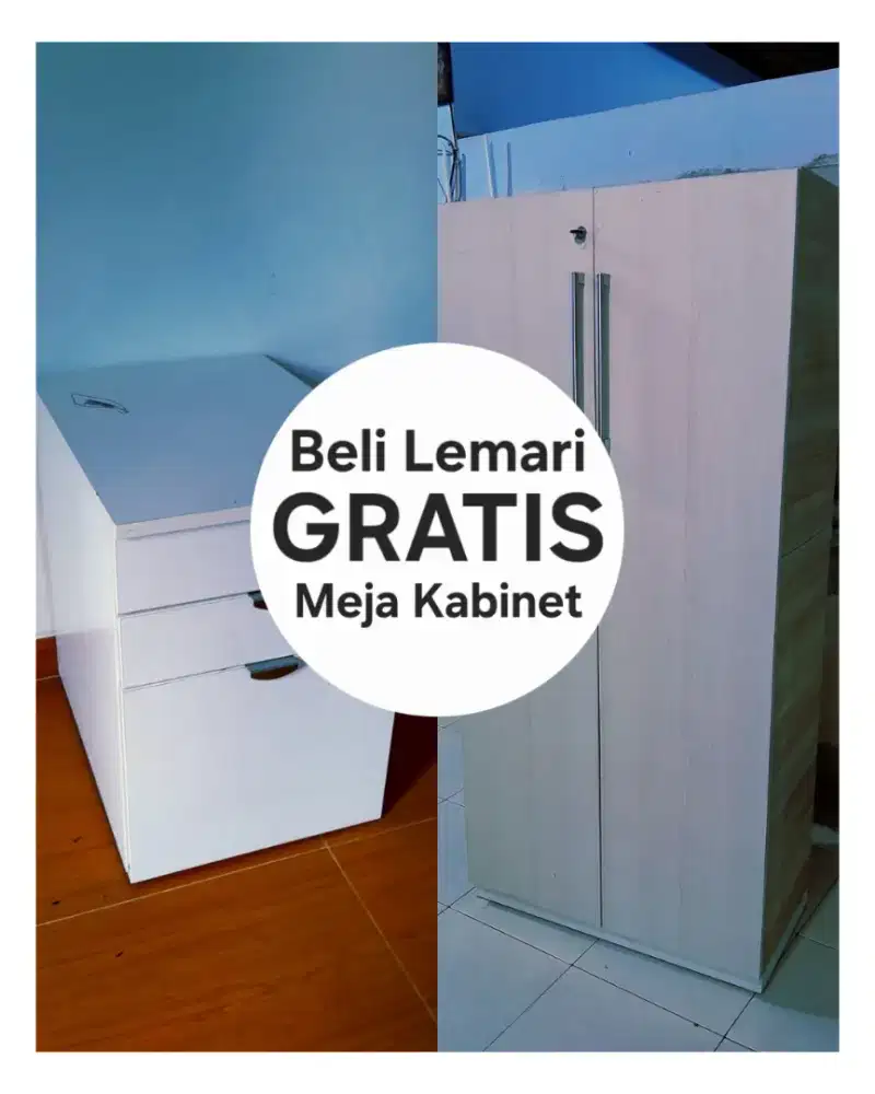 GRATIS!!! Meja Kabinet - Beli Lemari