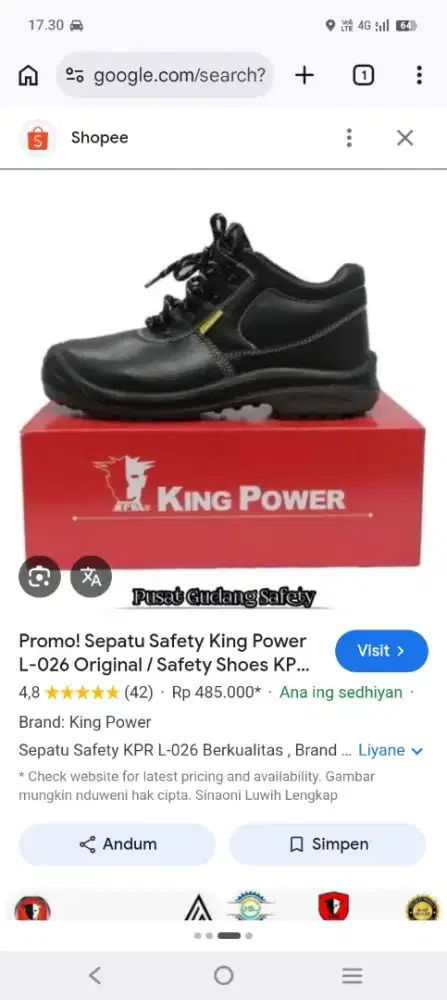 Sepatu safety king power