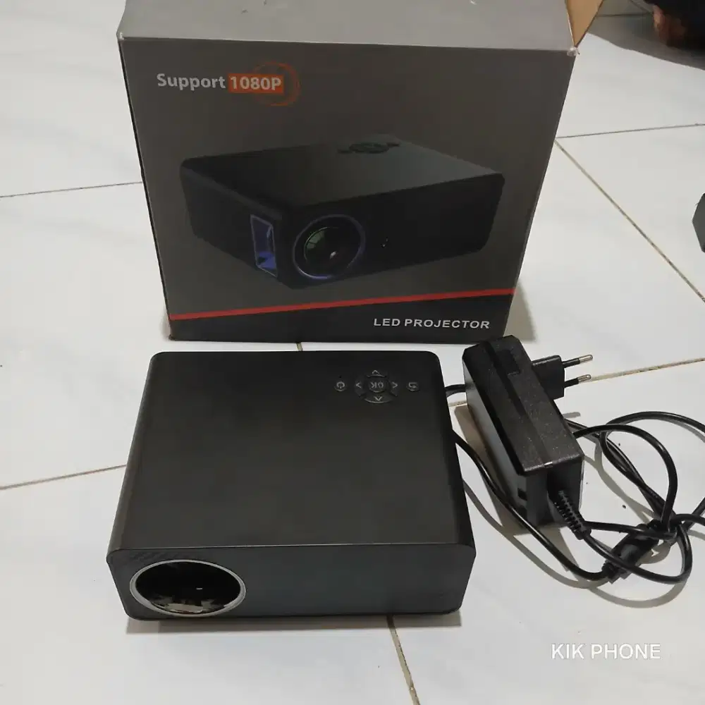 Proyektor Mini Portabel M420H Lengkap Unit dan Kabel Adaptor