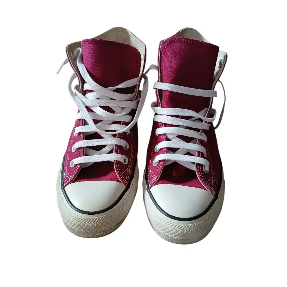 Converse All Star HI Maroon ORIGINAL Second 95% Size 41 Lengkap Box