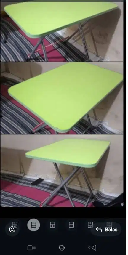 Meja Dagang makan BARU tapi minus gompal retak halus Kokoh