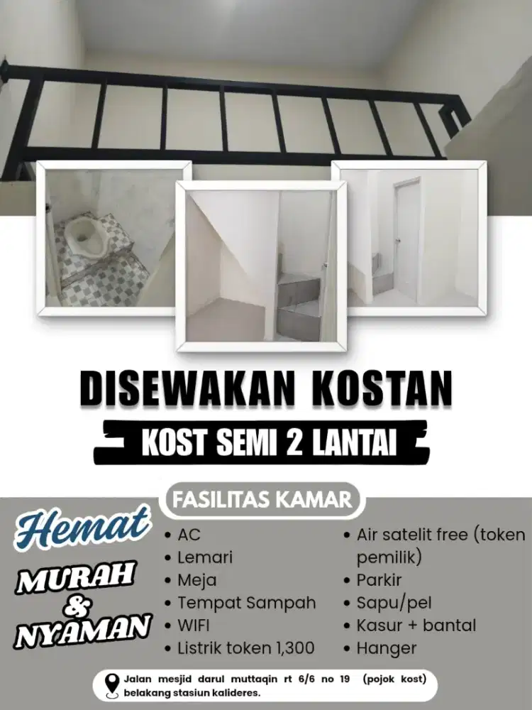 DISEWAKAN KOST DEKAT STASIUN SEMANAN KALIDERES